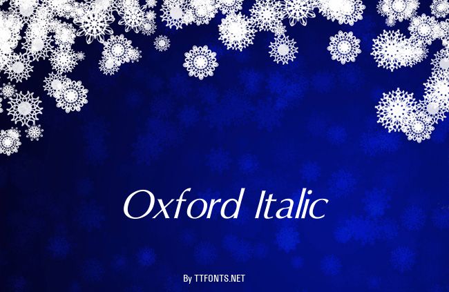 Oxford Italic example